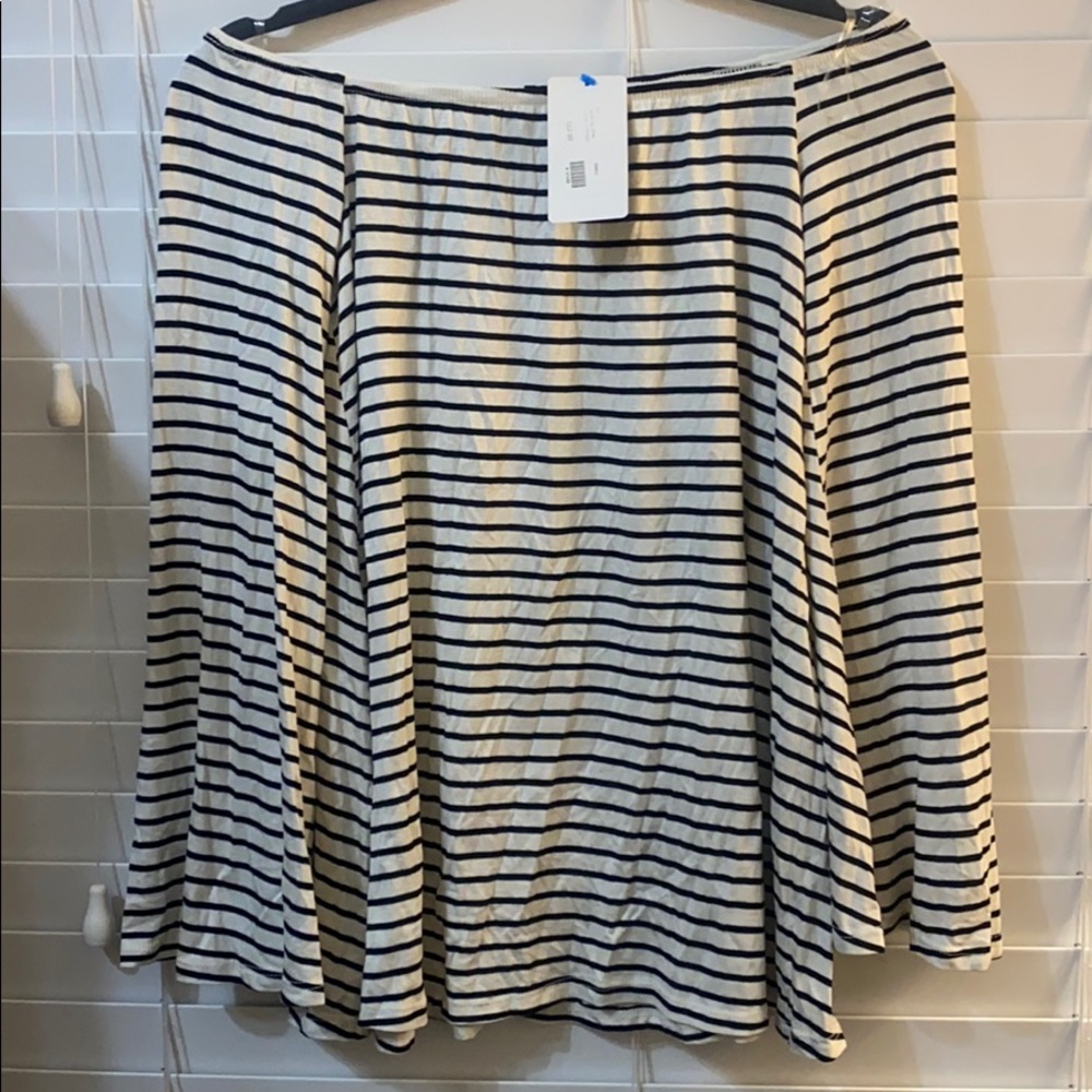 NWT striped off shoulder top
